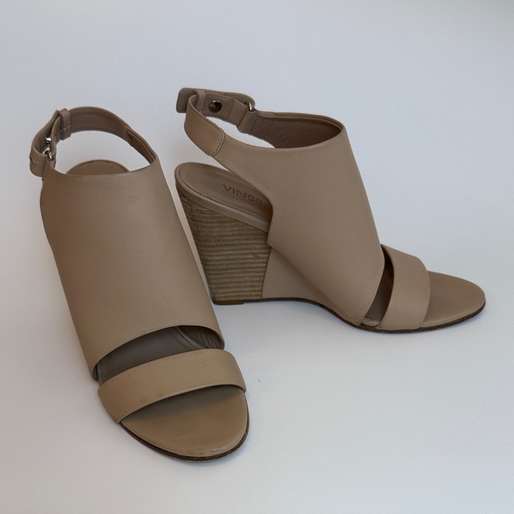 Vince Women's Tan Wedge Sandals